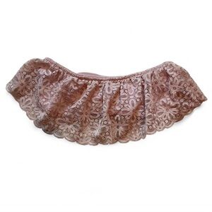 It’s Just A Kiss Pink Lace Bandeau Flounce Bralette with a Flouncy Lace Design